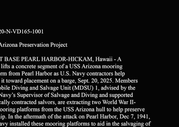U.S. Navy removes USS Arizona mooring platform segments