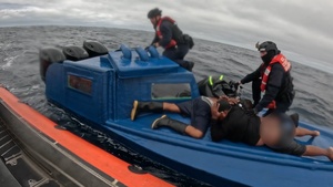 U.S. Coast Guard Cutter Seneca interdicts suspected drug smuggling vessel in the Pacific Ocean