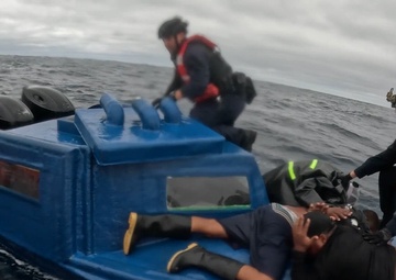 U.S. Coast Guard Cutter Seneca interdicts suspected drug smuggling vessel in the Pacific Ocean