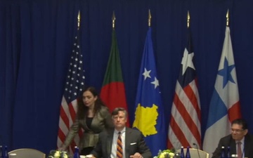 Deputy Secretary of State Christopher Landau hosts the panel Global Refugee Asylum System: What Went Wrong and How to Fix It, in New York City, New York