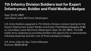 7th Infantry Division Soldiers test for Expert Infantryman, Soldier and Field Medical Badges