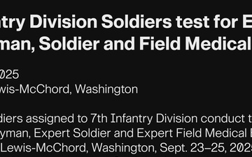 7th Infantry Division Soldiers test for Expert Infantryman, Soldier and Field Medical Badges
