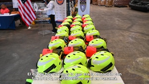 Embajada de los Estados Unidos en Panamá y Equipo de Asuntos Civiles del Ejército de EE. UU. donan equipo de rescate y materiales de construcción para apoyar a la organización panameña de búsqueda y rescate