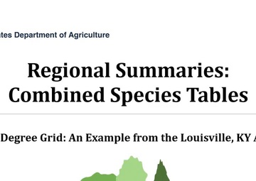 Regional Summaries in the Tree Atlas: Combined Species Tables