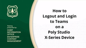 How to Sign Out of and In to Teams on a Poly X-Series Video Conferencing Device