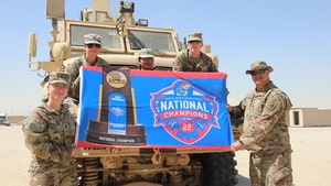 Rock Chalk, Even in the Sandbox: Kansas 130th Field Artillery Brigade Backs the Jayhawks