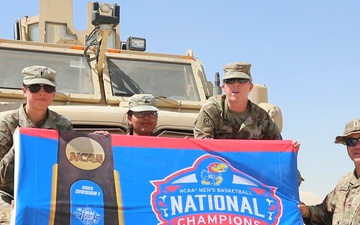 Rock Chalk, Even in the Sandbox: Kansas 130th Field Artillery Brigade Backs the Jayhawks