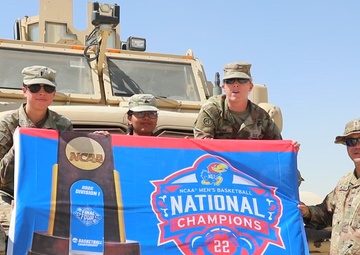 Rock Chalk, Even in the Sandbox: Kansas 130th Field Artillery Brigade Backs the Jayhawks