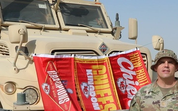 Chaplain Dan Pempin shouts-out the Kansas City Chiefs from Overseas
