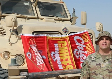 Chaplain Dan Pempin shouts-out the Kansas City Chiefs from Overseas