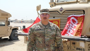 Maj. Daniel Copeland shouts-out the Kansas City Chiefs from Overseas
