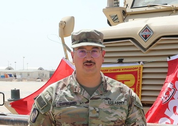 Maj. Daniel Copeland shouts-out the Kansas City Chiefs from Overseas