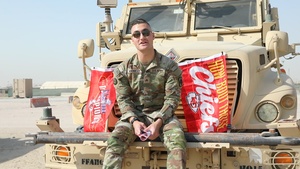 Sgt. Evan Anderson shouts-out the Kansas City Chiefs from Overseas