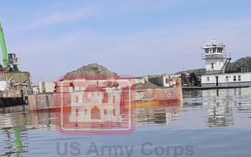 Corps of Engineers constructs protective island in Pool 2