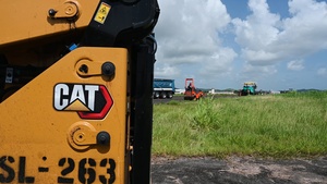 RED HORSE Squadron Airmen Conduct Flightline Repairs