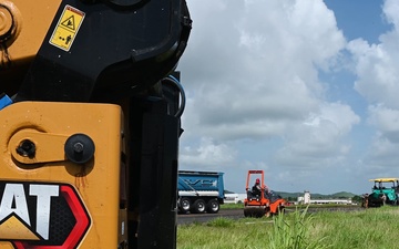 RED HORSE Squadron Airmen Conduct Flightline Repairs
