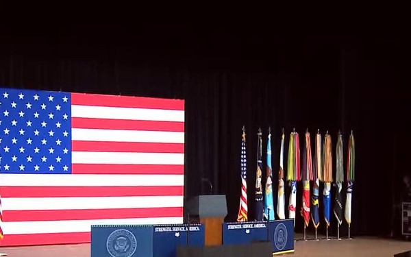Trump, Hegseth, Caine Speak to Top War Department Leaders