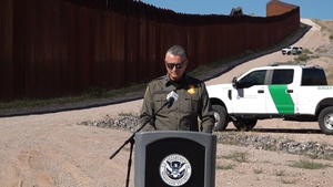 Conferencia de prensa del Sector de Patrulla Fronteriza de Tucson  de la CBP sobre desinformación sobre cárteles y las consecuencias continuas de la entrada ilegal