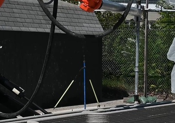 Maryland Air National Guardsmen construct storage unit with 3D concrete printer