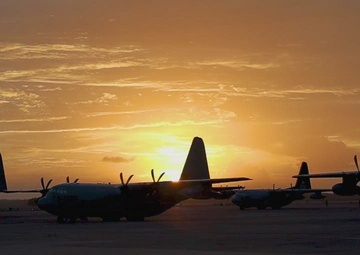 Marines with VMGR-252 deploy from MCAS Cherry Point