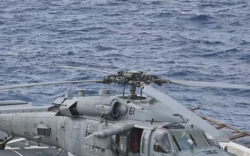 USS Arlington (LPD 24) Conducts Flight Deck Operations For SINKEX During UNITAS 2025