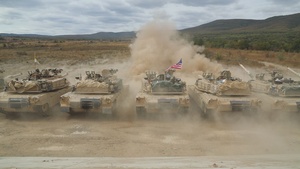 1st Infantry Division Performs M1A2 Abrams Live Fire in Bulgaria