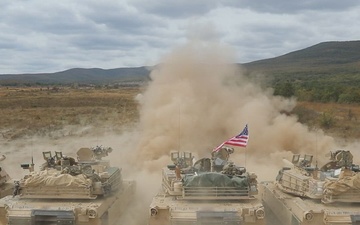 1st Infantry Division Performs M1A2 Abrams Live Fire in Bulgaria