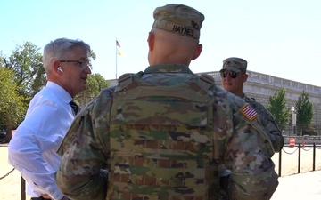 Capt. Haynes checks on Soldiers