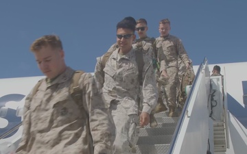 U.S. Marines with VMFA-542 return home