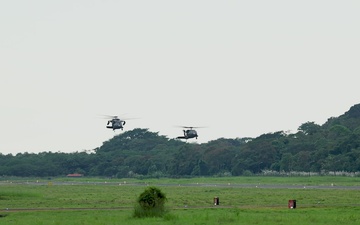 JTF-B Helicopters Arrive to Support Jungle Training in Panama (BRoll)