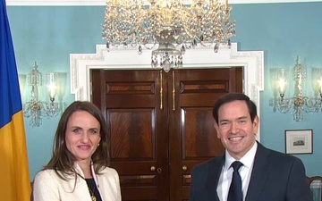 Secretary Rubio meets with Romanian Foreign Minister Oana Toiu