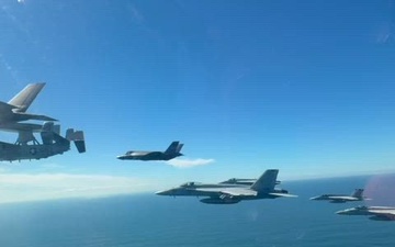 AIRLANT Strike Fighter Squadrons Participate in “Titans of the Sea Presidential Review”