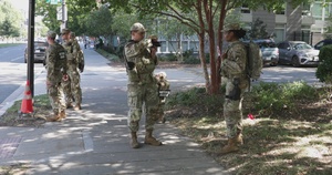 Public Affairs covers Alabama National Guard Patrol at Waterfront Metro Area