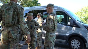Soldiers provide a presence patrol in the National Mall