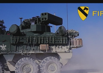 1st Cavalry Division Artillery Trains with the SGT STOUT M-SHORAD Vehicle Weapon System