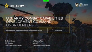 AUSA 2025 Warriors Corner Day Three - Enhancing Lethality through Aided Target Detection and Recognition