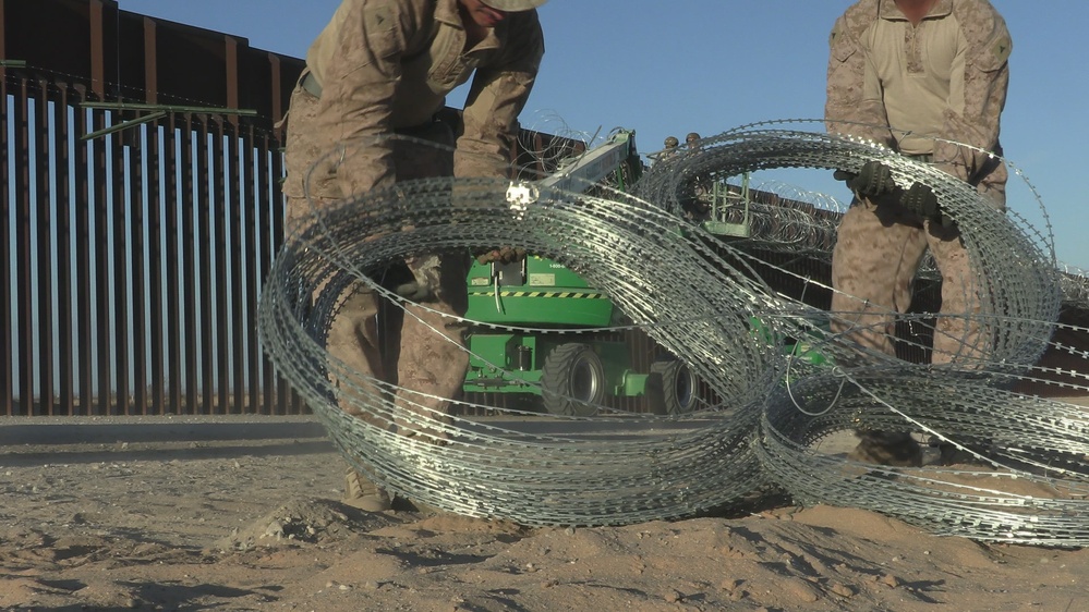 DVIDS - Video - JTF-SB Marines Reinforce Southern Border Barrier