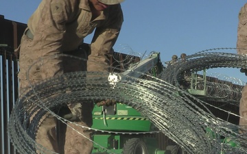 JTF-SB Marines Reinforce Southern Border Barrier