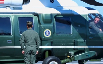 USS George H.W. Bush and Carrier Strike Group 10 host President Donald J. Trump, First Lady, Secretary of War during the Titans of the Sea Presidential Review