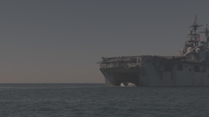 Marines and Sailors execute the Marine Corps 250th Birthday Amphibious Capabilities Demonstration