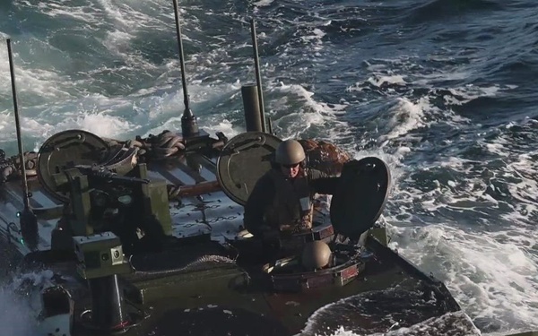 U.S. Marines conduct ACV rehearsals during the Marine Corps 250th Birthday Amphibious Capabilities Demonstration