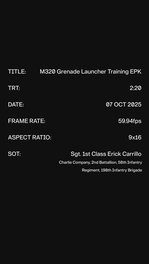 M320 Grenade Launcher Training EPK (V)