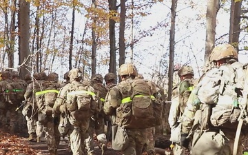 U.S. Soldiers, assigned to the 10th Mountain Division, participate in the Expert Infantry, Soldier and Medical Badge (E3B)