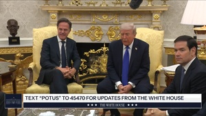 President Trump Participates in a Meeting with the Secretary General of NATO