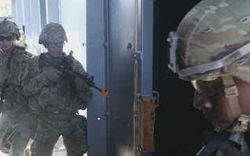 1st Infantry Division Executes Close-Quarters Combat Training at Novo Selo Training Area, Bulgaria (B-Roll)