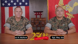 MCIPAC Marine Corps 250th Birthday Message