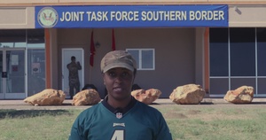 Airman shoutout to Philadelphia Eagles