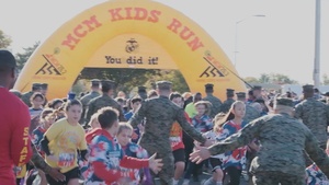 Children race in MCM Kids run before 50th MCM B-Roll