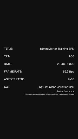 81mm Mortar Training EPK (V)
