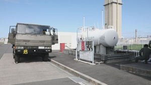 JGSDF and U.S. Naval Mobile Construction Battalion 4 refuel generators during Active Shield 26